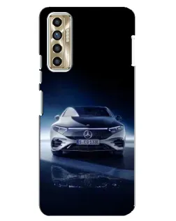 Чехол для TECNO Camon 17P (CG7n) с картинкой «Ночной Mercedes EQ»