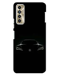 Чехол для TECNO Camon 17P (CG7n) с картинкой «Mercedes — силуэт авто»