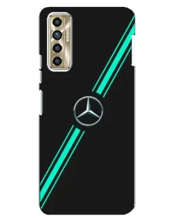 Чехол для TECNO Camon 17P (CG7n) с картинкой «Спортивные линии Mercedes»