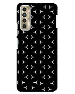 Чехол для TECNO Camon 17P (CG7n) с картинкой «Mercedes паттерн звезд»
