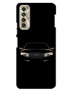 Чехол для TECNO Camon 17P (CG7n) с картинкой «Audi — ночной контур» Чехол для TECNO Camon 17P (CG7n) с картинкой «Audi — ночной контур»