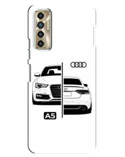 Чехол для TECNO Camon 17P (CG7n) с картинкой «Audi — контрастный дизайн» Чехол для TECNO Camon 17P (CG7n) с картинкой «Audi — контрастный дизайн»