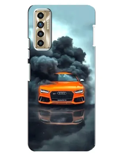 Чехол для TECNO Camon 17P (CG7n) с картинкой «Audi в облаках дыма»