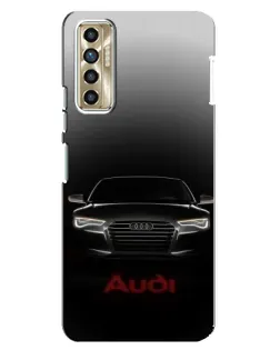 Чехол для TECNO Camon 17P (CG7n) с картинкой «Audi — градиентный контур» Чехол для TECNO Camon 17P (CG7n) с картинкой «Audi — градиентный контур»