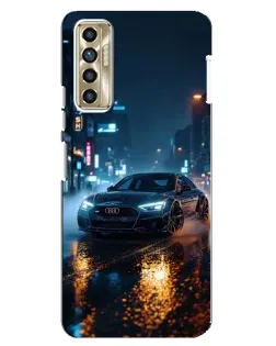 Чехол для TECNO Camon 17P (CG7n) с картинкой «Ночной город и Audi» Чехол для TECNO Camon 17P (CG7n) с картинкой «Ночной город и Audi»