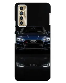 Чехол для TECNO Camon 17P (CG7n) с картинкой «Audi — ночное отражение» Чехол для TECNO Camon 17P (CG7n) с картинкой «Audi — ночное отражение»