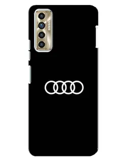 Чехол для TECNO Camon 17P (CG7n) с картинкой «Audi White Logo» Чехол для TECNO Camon 17P (CG7n) с картинкой «Audi White Logo»