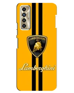 Чехол для TECNO Camon 17P (CG7n) с картинкой «Lamborghini Stripe желтый» Чехол для TECNO Camon 17P (CG7n) с картинкой «Lamborghini Stripe желтый»