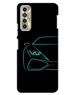Чехол для TECNO Camon 17P (CG7n) с картинкой «Голубой силуэт Lamborghini» Чехол для TECNO Camon 17P (CG7n) с картинкой «Голубой силуэт Lamborghini»