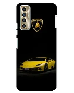 Чехол для TECNO Camon 17P (CG7n) с картинкой «Lamborghini желтый акцент» Чехол для TECNO Camon 17P (CG7n) с картинкой «Lamborghini желтый акцент»