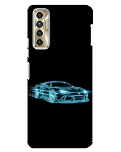 Чехол для TECNO Camon 17P (CG7n) с картинкой «Неоновый контур Lamborghini» Чехол для TECNO Camon 17P (CG7n) с картинкой «Неоновый контур Lamborghini»