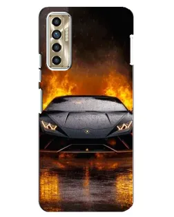 Чехол для TECNO Camon 17P (CG7n) с картинкой «Lamborghini в огне» Чехол для TECNO Camon 17P (CG7n) с картинкой «Lamborghini в огне»