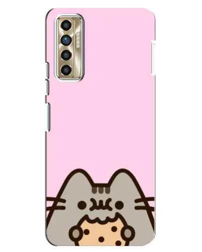 Чехол для TECNO Camon 17P (CG7n) с картинкой «Pusheen и печенье»