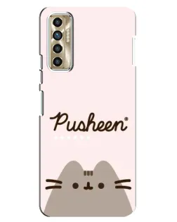 Чехол для TECNO Camon 17P (CG7n) с картинкой «Pusheen логотип»