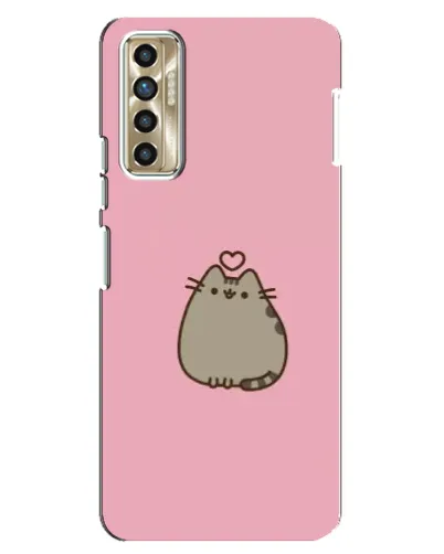 Чехол для TECNO Camon 17P (CG7n) с картинкой «Pusheen сердце»
