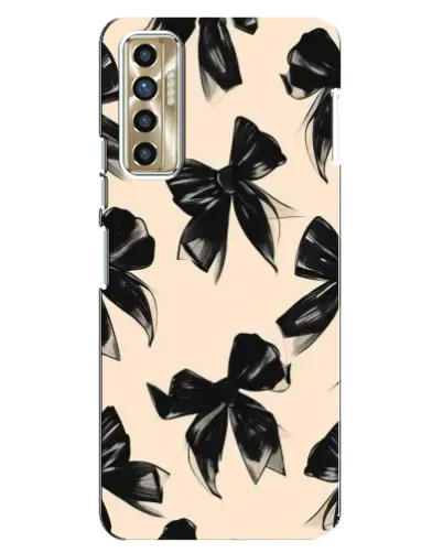 Чохол для TECNO Camon 17P (CG7n) з картинкою «Патерн чорні банти» Чохол для TECNO Camon 17P (CG7n) з картинкою «Патерн чорні банти»
