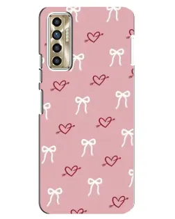 Чехол для TECNO Camon 17P (CG7n) с картинкой «Сердца и банты» Чехол для TECNO Camon 17P (CG7n) с картинкой «Сердца и банты»