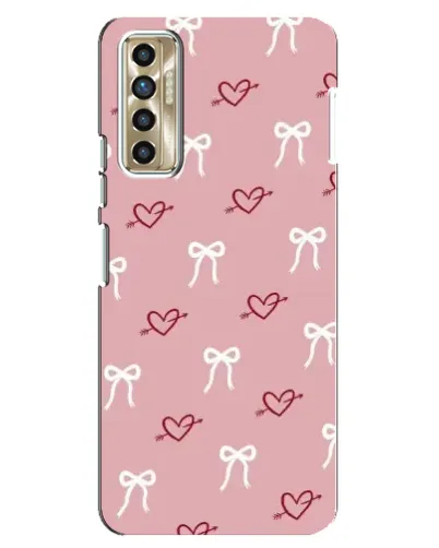 Чохол для TECNO Camon 17P (CG7n) з картинкою «Серця та банти» Чохол для TECNO Camon 17P (CG7n) з картинкою «Серця та банти»