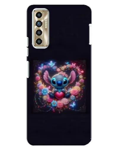 Чохол для TECNO Camon 17P (CG7n) з картинкою «Stitch у квітах» Чохол для TECNO Camon 17P (CG7n) з картинкою «Stitch у квітах»