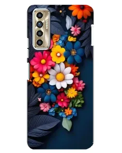 Чехол для TECNO Camon 17P (CG7n) с картинкой «Цветочная феерия»
