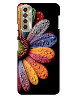 Чехол для TECNO Camon 17P (CG7n) с картинкой «Радужный цветок»