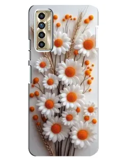Чехол для TECNO Camon 17P (CG7n) с картинкой «Белые сухоцветы»