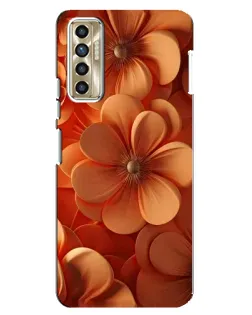 Чехол для TECNO Camon 17P (CG7n) с картинкой «Оранжевый макро цветок»