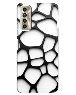 Чехол для TECNO Camon 17P (CG7n) с картинкой «Белая объемная сетка»