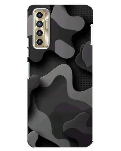 Чехол для TECNO Camon 17P (CG7n) с картинкой «Темный абстрактный камуфляж»
