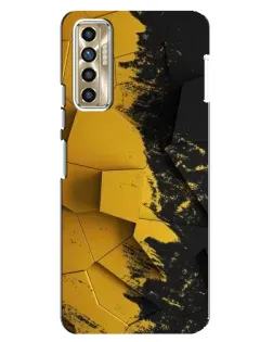 Чехол для TECNO Camon 17P (CG7n) с картинкой «Золотые осколки геометрии»