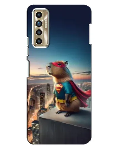 Чехол для TECNO Camon 17P (CG7n) с картинкой «Капи-мен супергерой»