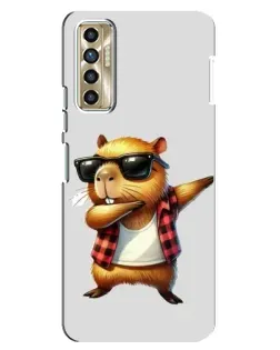 Чехол для TECNO Camon 17P (CG7n) с картинкой «Капибара рэпер даб» Чехол для TECNO Camon 17P (CG7n) с картинкой «Капибара рэпер даб»