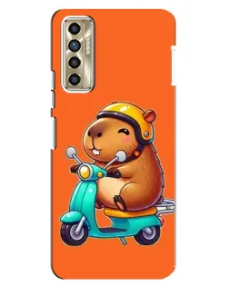Чехол для TECNO Camon 17P (CG7n) с картинкой «Капибара на скутере» Чехол для TECNO Camon 17P (CG7n) с картинкой «Капибара на скутере»