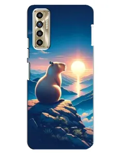Чехол для TECNO Camon 17P (CG7n) с картинкой «Закат солнца с капибарой» Чехол для TECNO Camon 17P (CG7n) с картинкой «Закат солнца с капибарой»