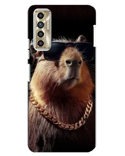 Чехол для TECNO Camon 17P (CG7n) с картинкой «Капибара золотая цепь» Чехол для TECNO Camon 17P (CG7n) с картинкой «Капибара золотая цепь»