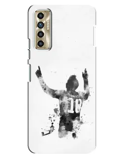 Чохол для TECNO Camon 17P (CG7n) з картинкою «Чорно-білий силует Мессі» Чохол для TECNO Camon 17P (CG7n) з картинкою «Чорно-білий силует Мессі»