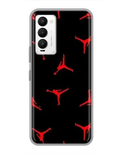 Чохол для TECNO Camon 18 / Camon 18P з картинкою «Jordan Red Pattern» Чохол для TECNO Camon 18 / Camon 18P з картинкою «Jordan Red Pattern»