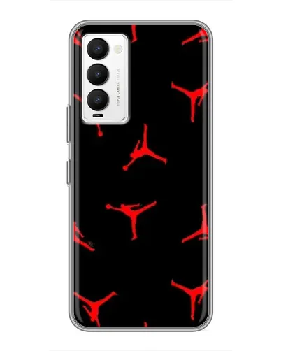 Чохол для TECNO Camon 18 / Camon 18P з картинкою «Jordan Red Pattern»
