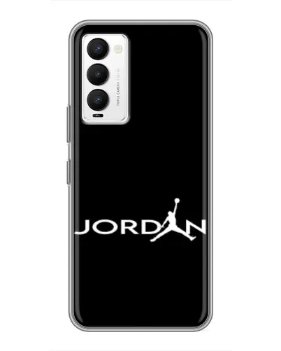 Чохол для TECNO Camon 18 / Camon 18P з картинкою «Jordan White Logo»