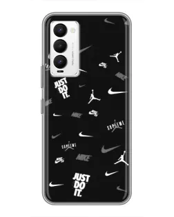 Чохол для TECNO Camon 18 / Camon 18P з картинкою «Nike Black Pattern» Чохол для TECNO Camon 18 / Camon 18P з картинкою «Nike Black Pattern»