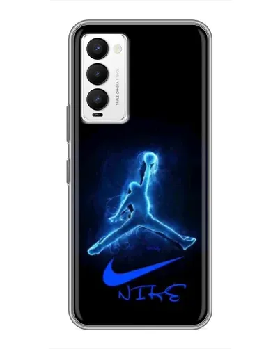 Чохол для TECNO Camon 18 / Camon 18P з картинкою «Jordan Neon Blue»