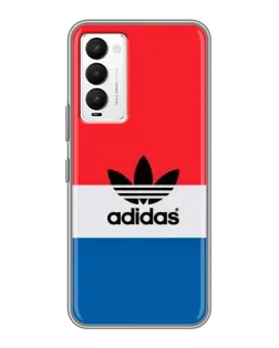 Чехол для TECNO Camon 18 / Camon 18P с картинкой «Ретро блоки Adidas»