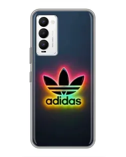 Чехол для TECNO Camon 18 / Camon 18P с картинкой «Неоновый Adidas»