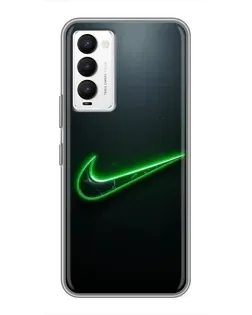 Чехол для TECNO Camon 18 / Camon 18P с картинкой «Неоновый контур Nike» Чехол для TECNO Camon 18 / Camon 18P с картинкой «Неоновый контур Nike»