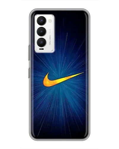 Чехол для TECNO Camon 18 / Camon 18P с картинкой «Синий пульс Nike» Чехол для TECNO Camon 18 / Camon 18P с картинкой «Синий пульс Nike»