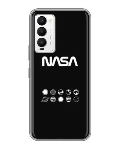 Чехол для TECNO Camon 18 / Camon 18P с картинкой «NASA — технический принт» Чехол для TECNO Camon 18 / Camon 18P с картинкой «NASA — технический принт»