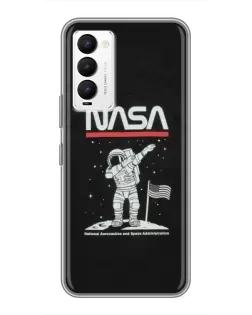 Чехол для TECNO Camon 18 / Camon 18P с картинкой «NASA — шагаем по Луне» Чехол для TECNO Camon 18 / Camon 18P с картинкой «NASA — шагаем по Луне»
