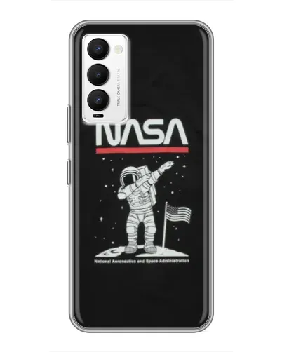 Чехол для TECNO Camon 18 / Camon 18P с картинкой «NASA — шагаем по Луне» Чехол для TECNO Camon 18 / Camon 18P с картинкой «NASA — шагаем по Луне»