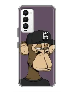 Чехол для TECNO Camon 18 / Camon 18P с картинкой «Bored Ape в кепке»