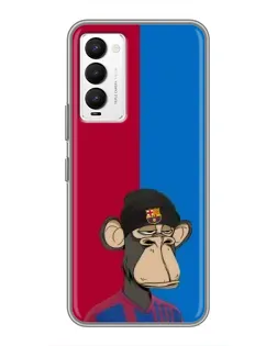 Чехол для TECNO Camon 18 / Camon 18P с картинкой «Bored Ape — фанат Барсы»